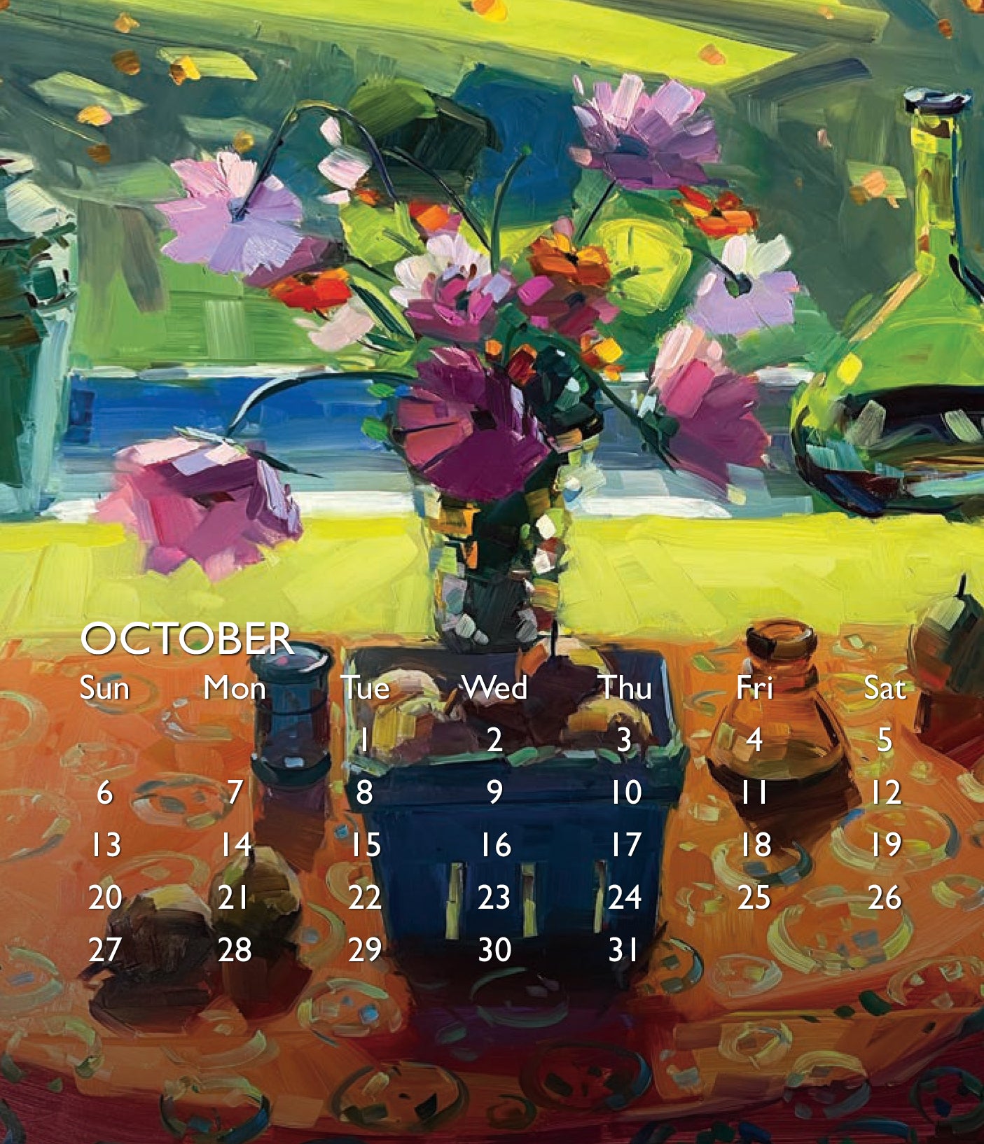 2024 Amy Brnger Flower Calendar-Jewel Case Style