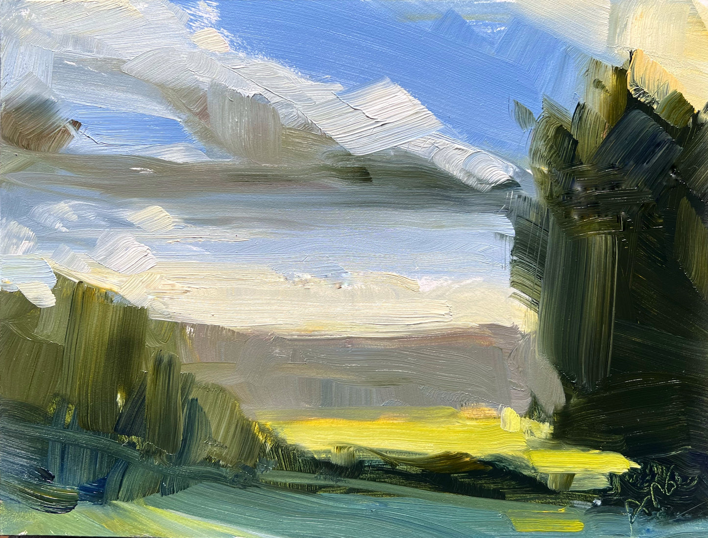 Late Fall Light, 8" x 6" x 1/8" Original Oil Painting, Unframed
