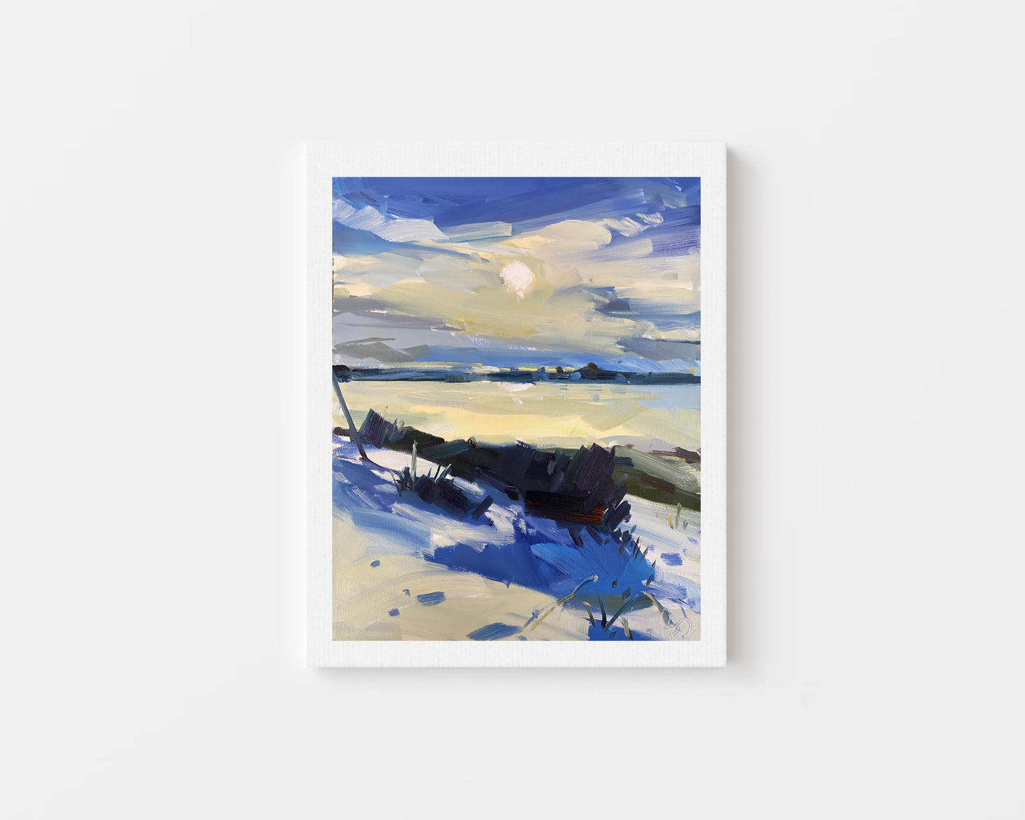 River Road, Winter Archival Print, unframed