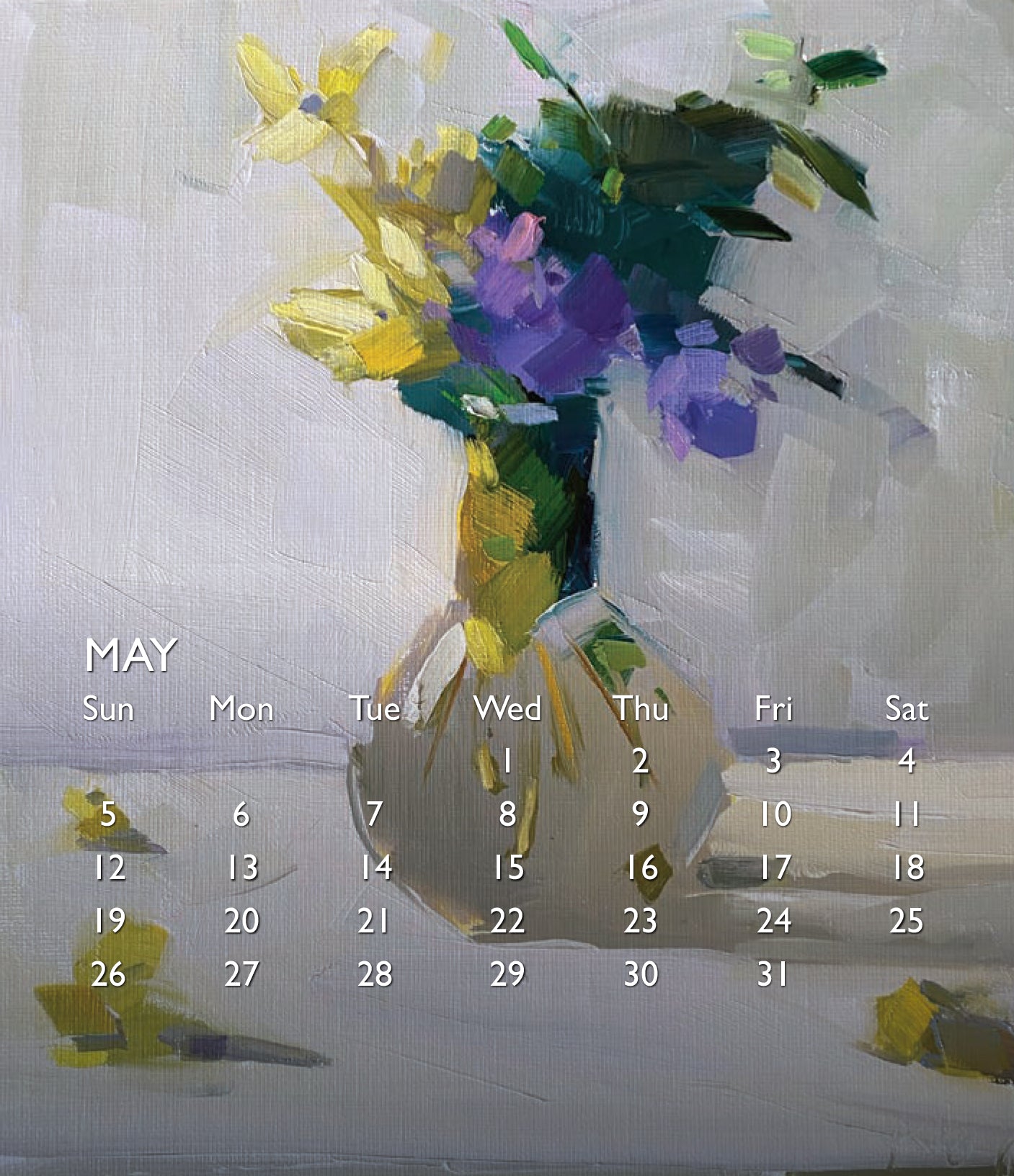 2024 Amy Brnger Flower Calendar-Jewel Case Style