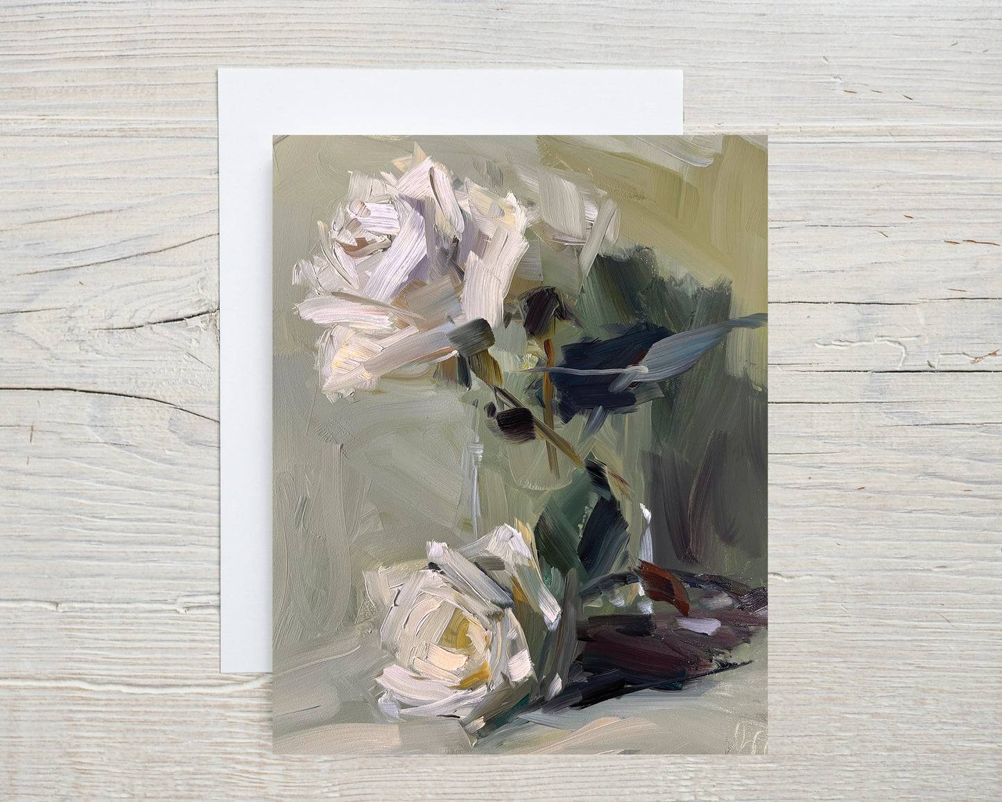 NEW! WHITE BLOOMS Note Card Mixed Set (8 cards + envelopes)