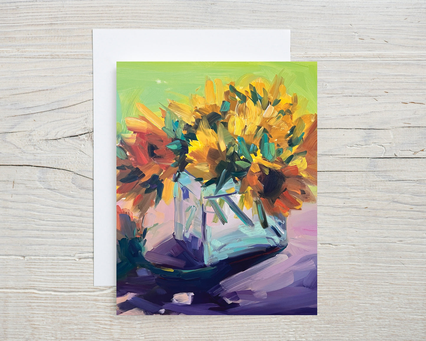 NEW Sunflower Bouquet, Set of 8 notecards and envelopes