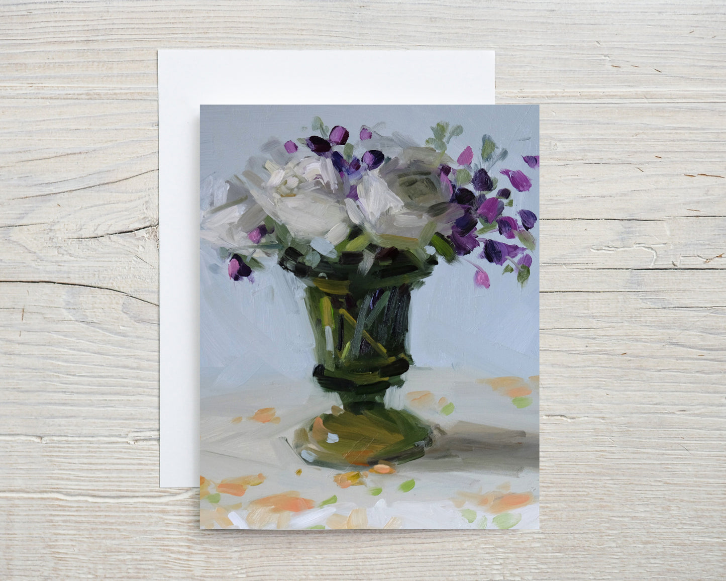 NEW! WHITE BLOOMS Note Card Mixed Set (8 cards + envelopes)