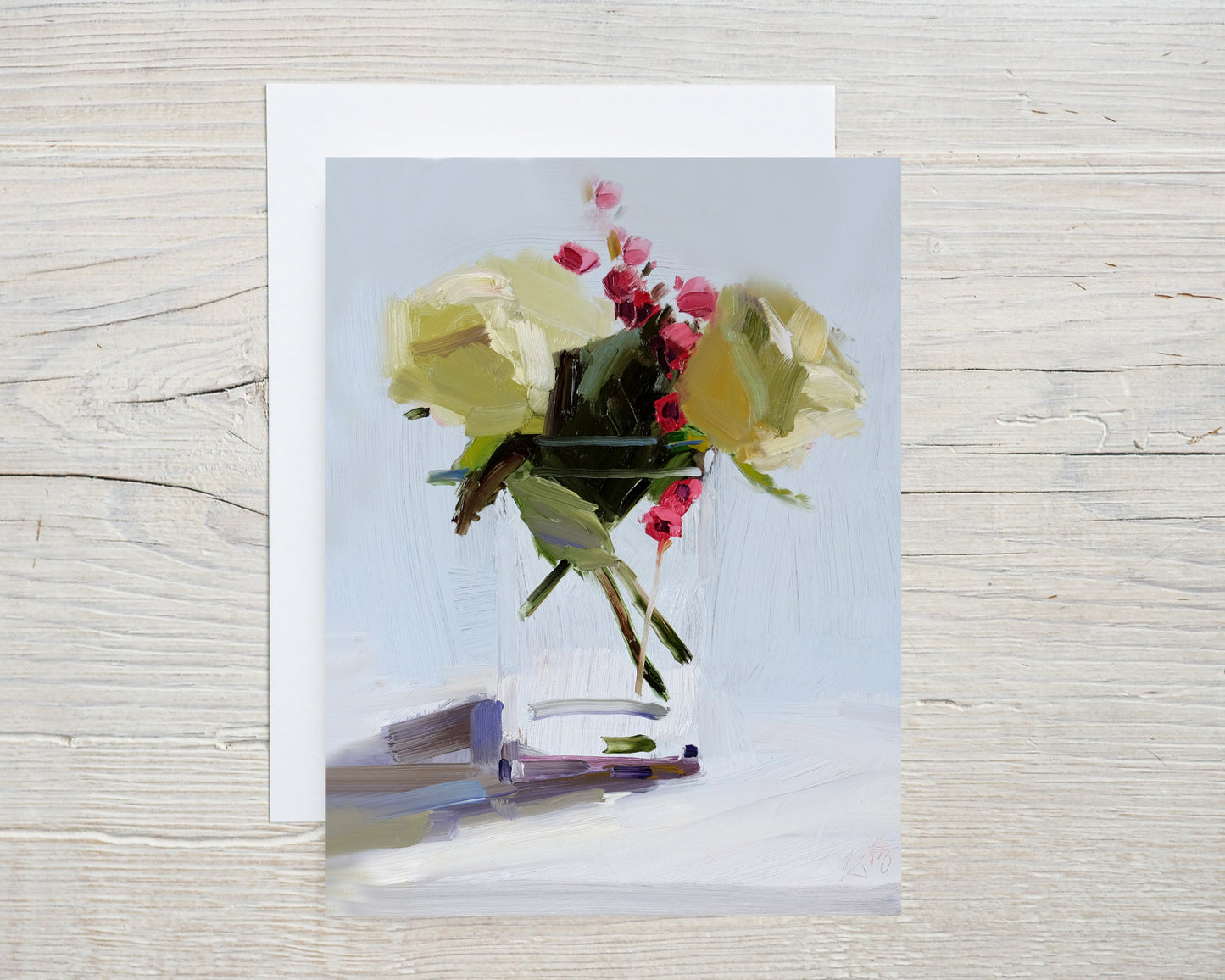 NEW! WHITE BLOOMS Note Card Mixed Set (8 cards + envelopes)