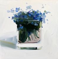 Blue Forget Me Nots Bouquet, 8 x 8 Archival Giclee Print