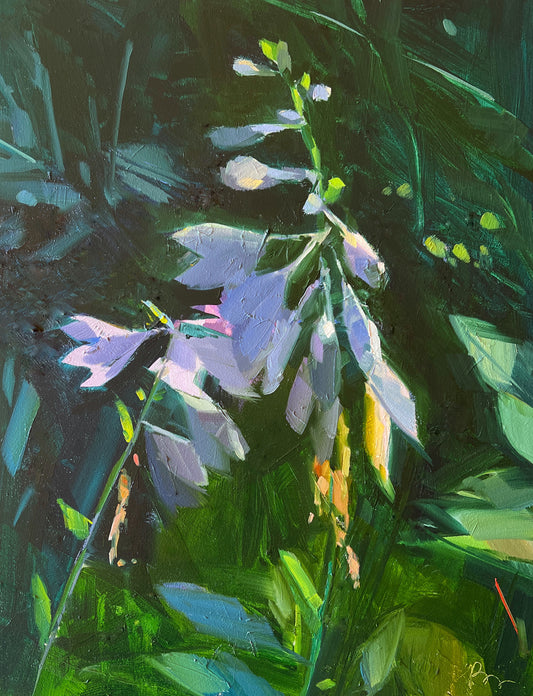 NEW! Hosta Flowers in the Garden, giclee print, unframed