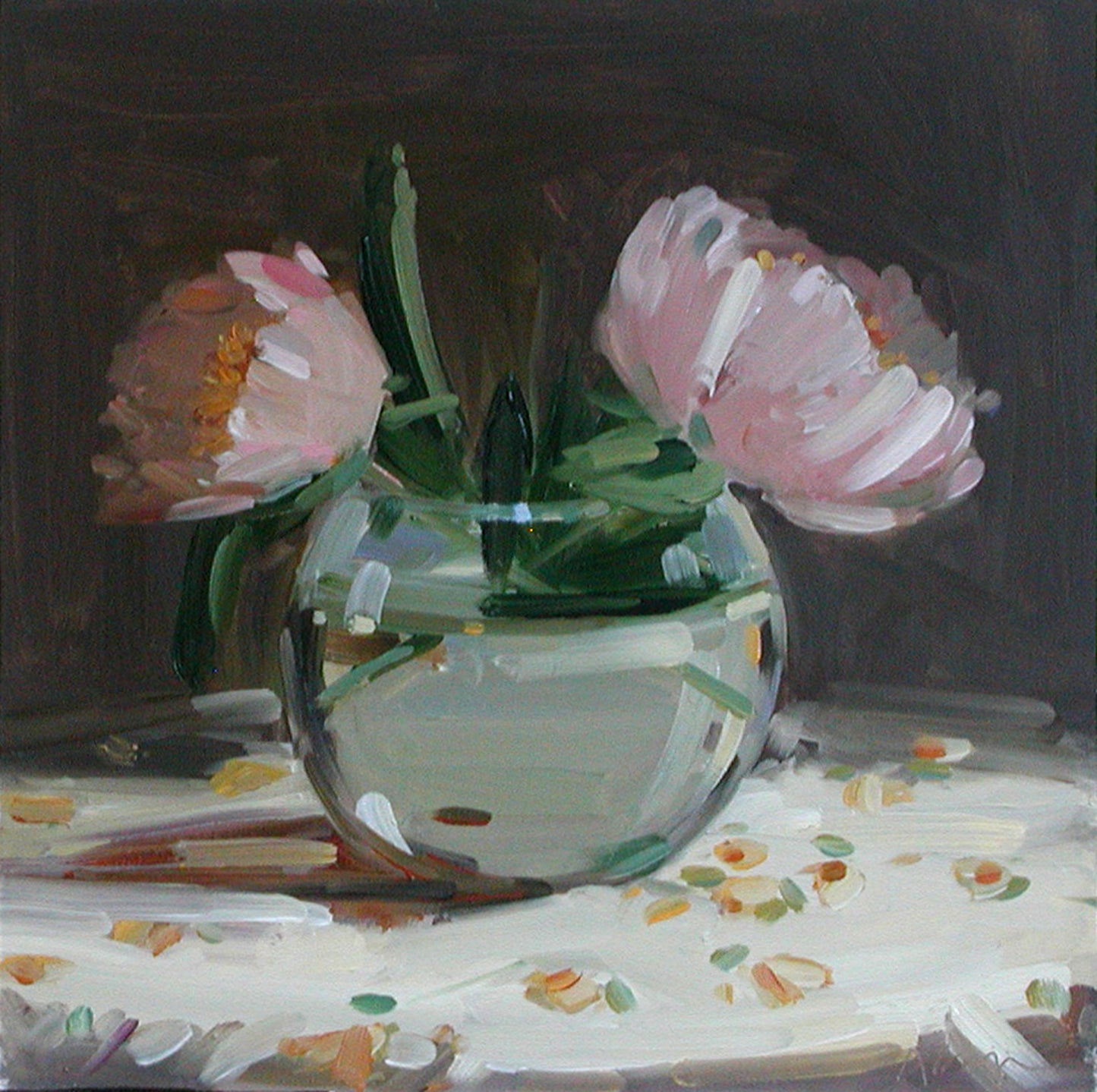 Two Pale Pink Peonies Giclee