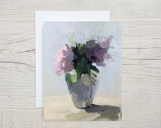 Peonies and Irises, set of 8 notecards and envelopes