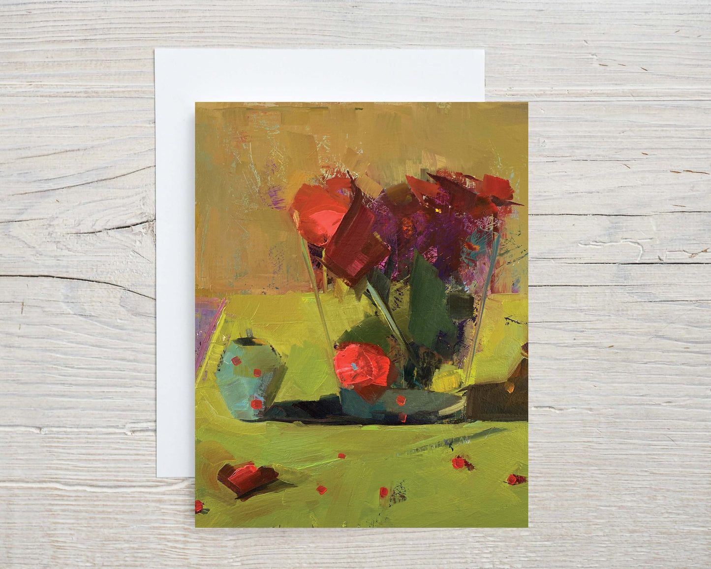 Red Roses!  A Note Card Set, 8 cards and envelopes