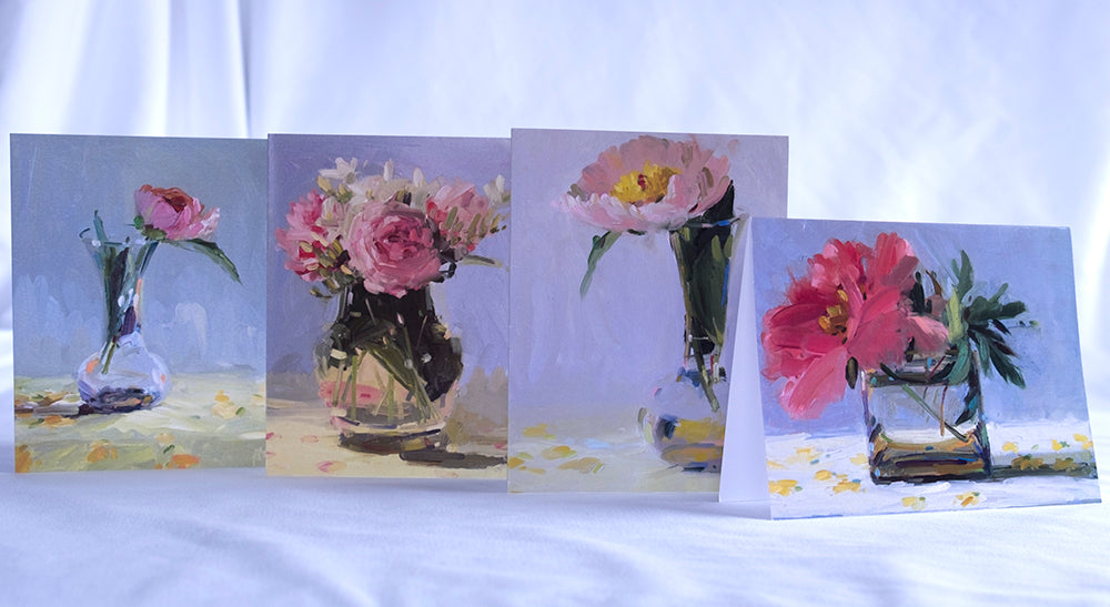 Peonies Note Card Mixed Set (8 cards)